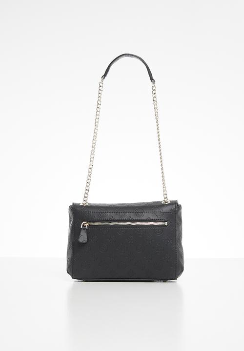 GUESS - Logo love cnvrtble xbody flap - black