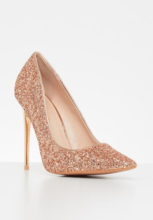 SISSY BOY - Glitz & glam court heel - rose gold