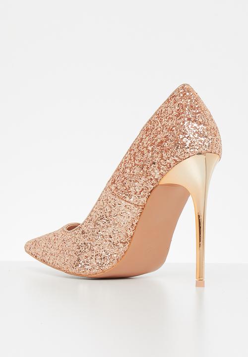SISSY BOY - Glitz & glam court heel - rose gold