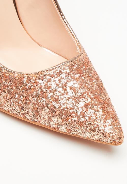 SISSY BOY - Glitz & glam court heel - rose gold