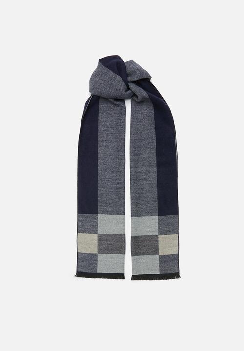 Superbalist - Klein scarf  - navy & grey 