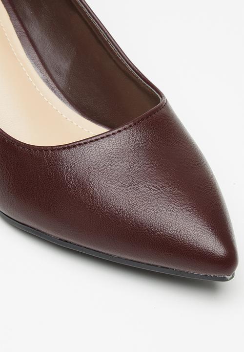 Jada - Brush pu heel - burgundy