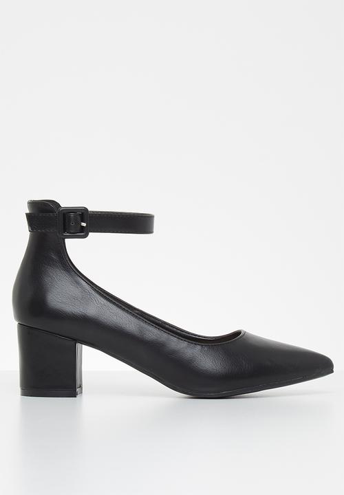 Jada - Brush pu heel - black