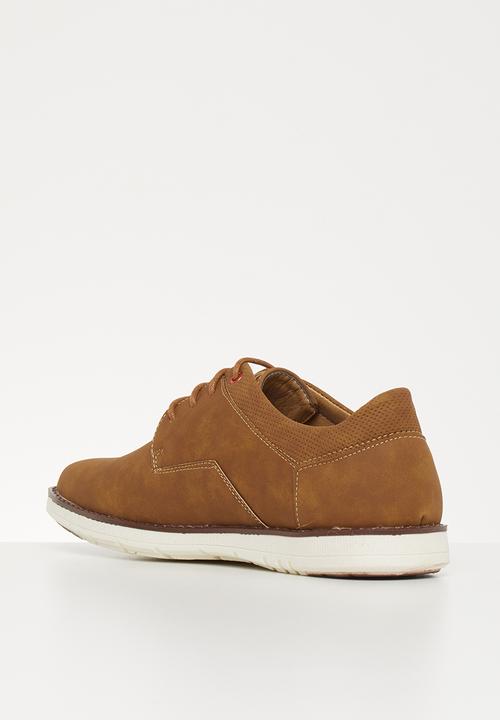 POLO - Joey nubuck pu lace up - brown