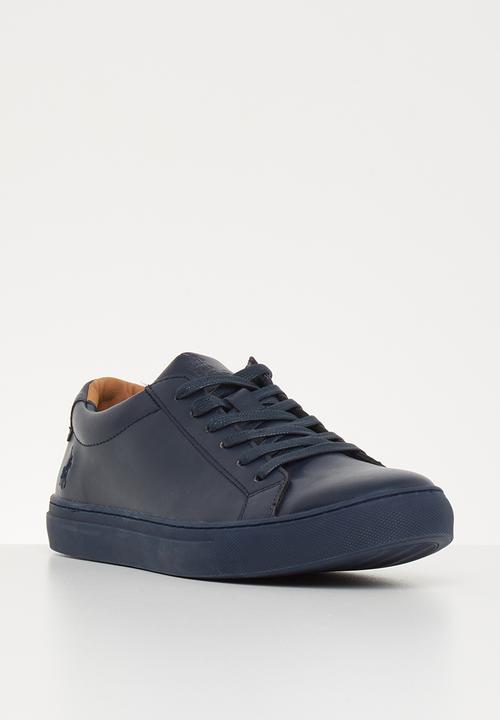 POLO - David plain vamp sneaker - navy