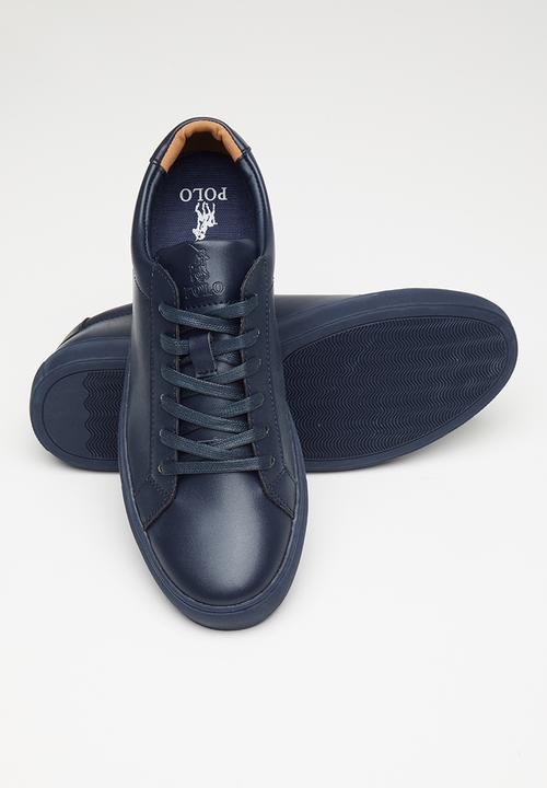 POLO - David plain vamp sneaker - navy
