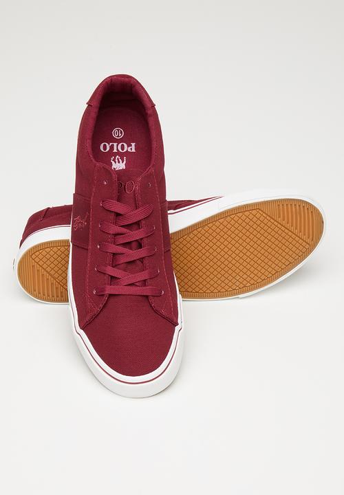 POLO - London canvas sneaker - burgundy