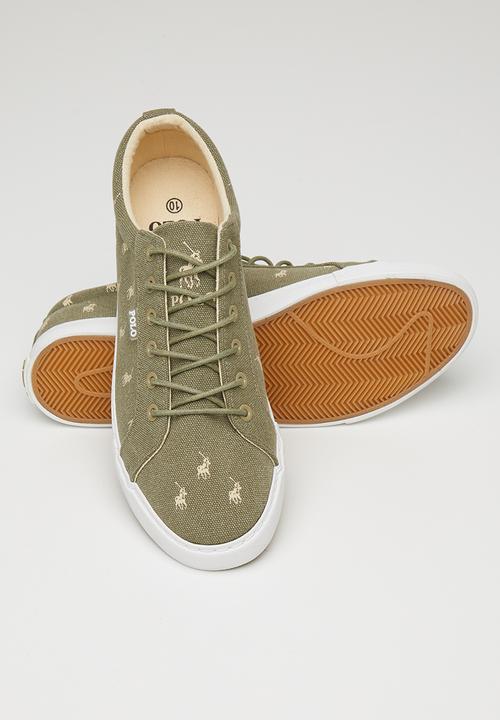 POLO - Logan monogram canvas sneaker - green