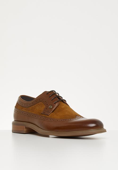 POLO - Dean leather/suede lace up - brown 