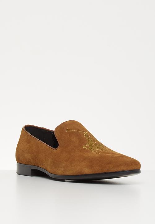 POLO - Jacob suede pony slip on - tan