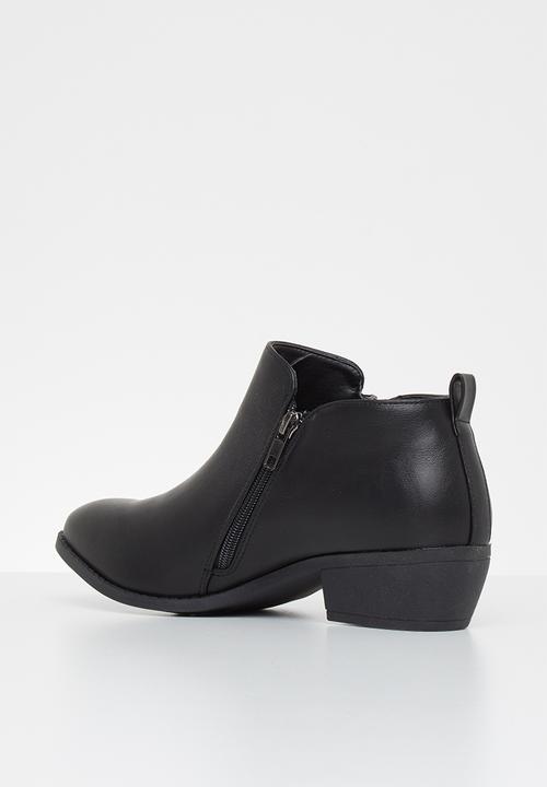 Jada - Side zip bootie - black