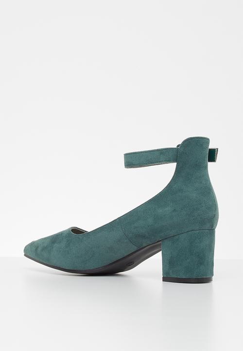 Jada - Faux suede heel - aqua