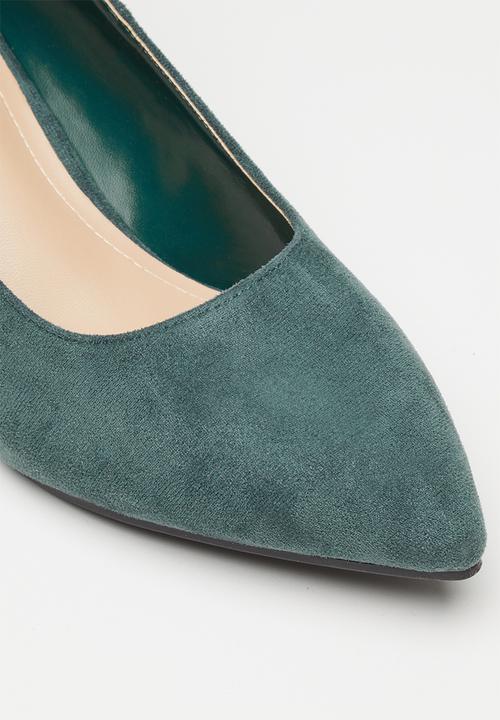 Jada - Faux suede heel - aqua