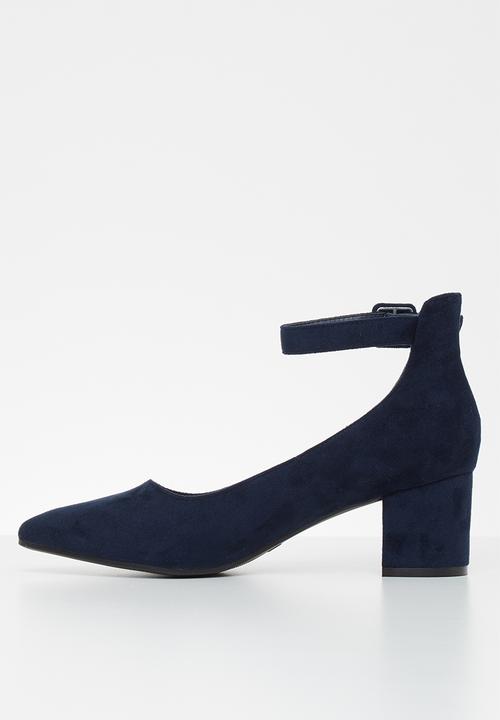 Jada - Faux suede heel - navy