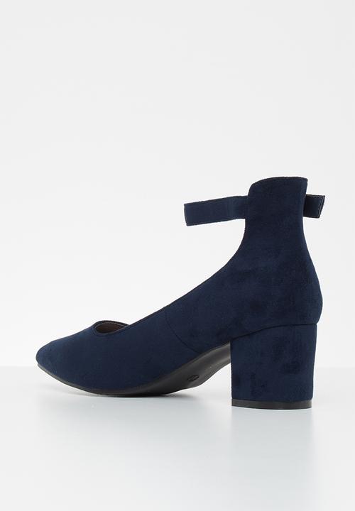 Jada - Faux suede heel - navy