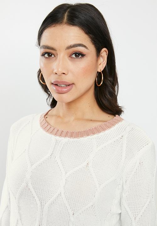 Glamorous - Frill detail jumper - white