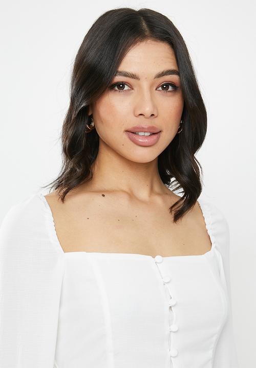 Glamorous - Square neck blouse - white