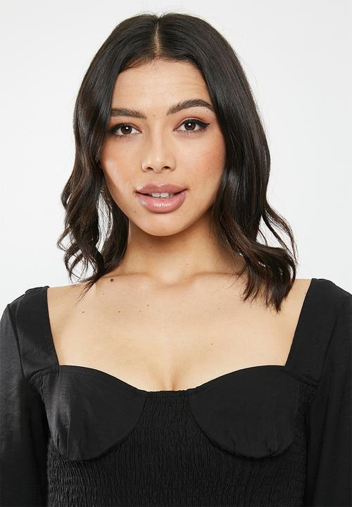 Glamorous - Sweetheart blouse - black