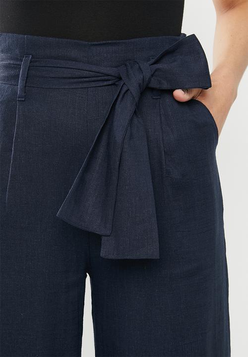 Glamorous - Linen wide leg trousers - navy