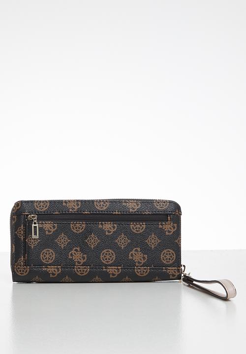 GUESS - Kamryn slg large zip around - brown & blush