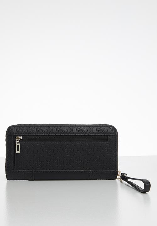 GUESS - Wilder slg large zip around - black