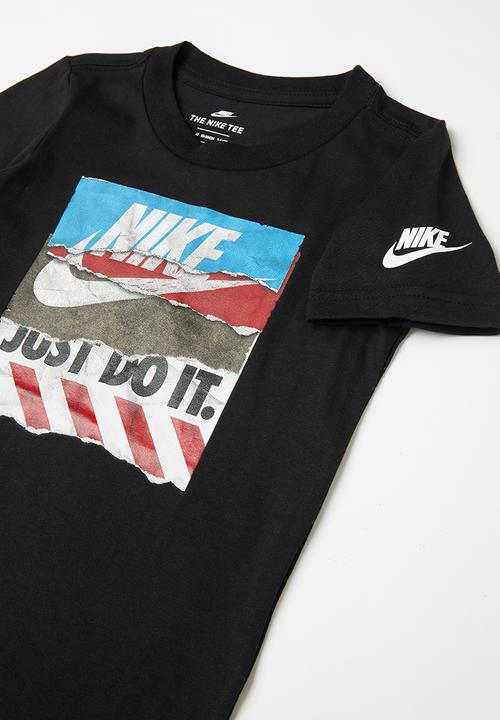 Nike - Nike boys shoe box tears short sleeve tee - black