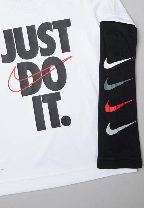 Nike - Nike boys sport performance 2fer top - white