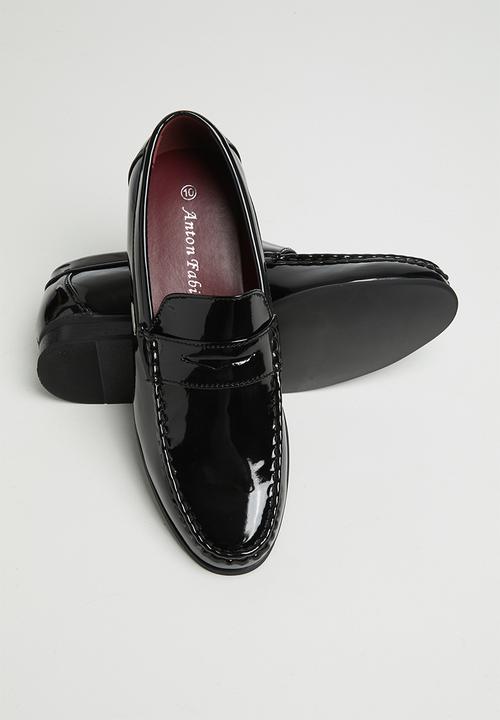 Anton Fabi - Noah mens penny slip on - black