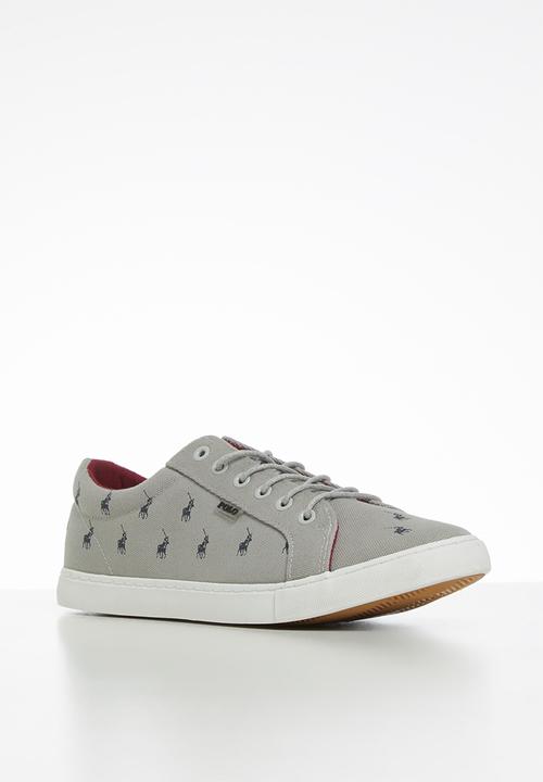 POLO - Logan monogram canvas sneaker - grey