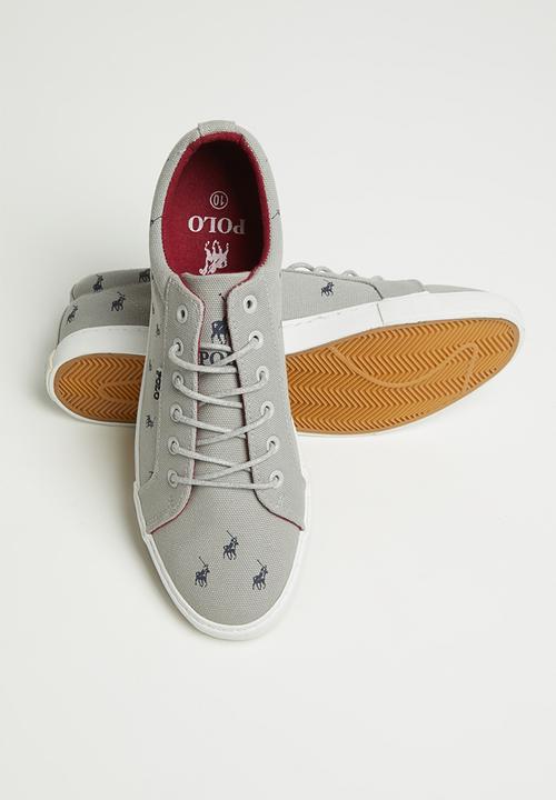 POLO - Logan monogram canvas sneaker - grey