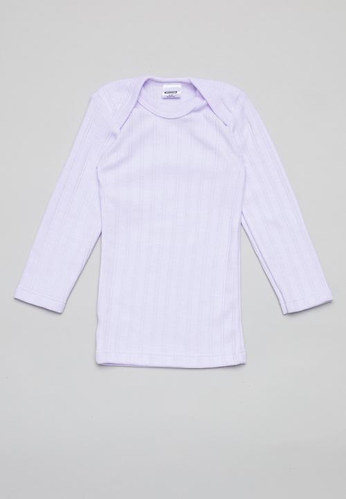Pop Candy - 2 Pack long sleeve tee - white & lilac