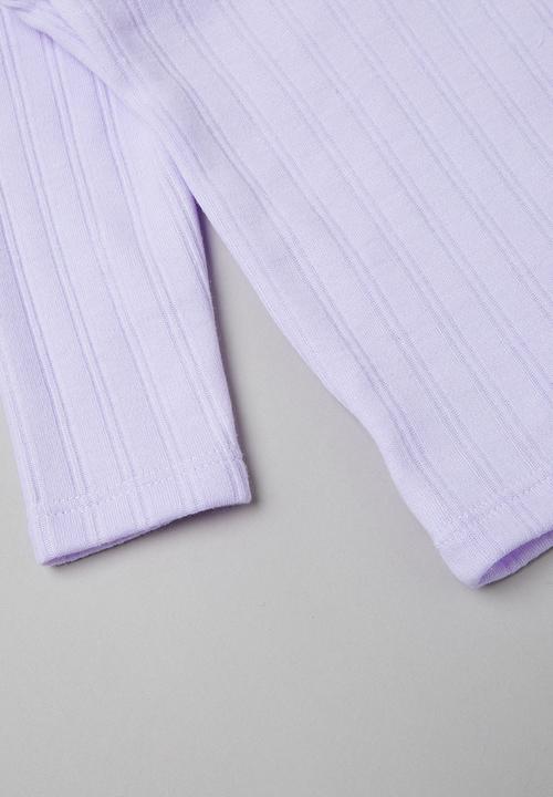 Pop Candy - 2 Pack long sleeve tee - white & lilac