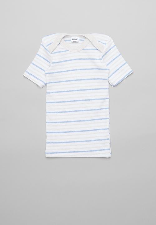 Pop Candy - 2 pack short sleeve top - white & blue