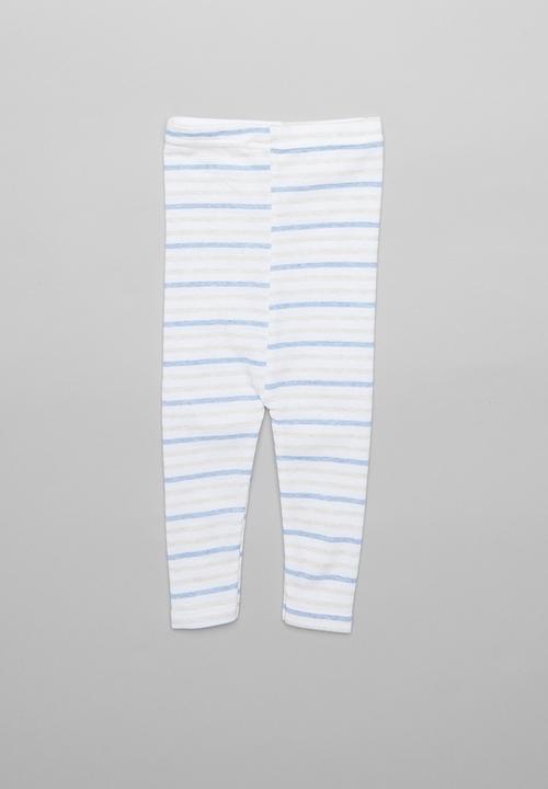 Pop Candy - Boys 2 pack leggings - blue & stripe