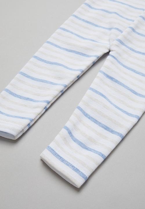 Pop Candy - Boys 2 pack leggings - blue & stripe
