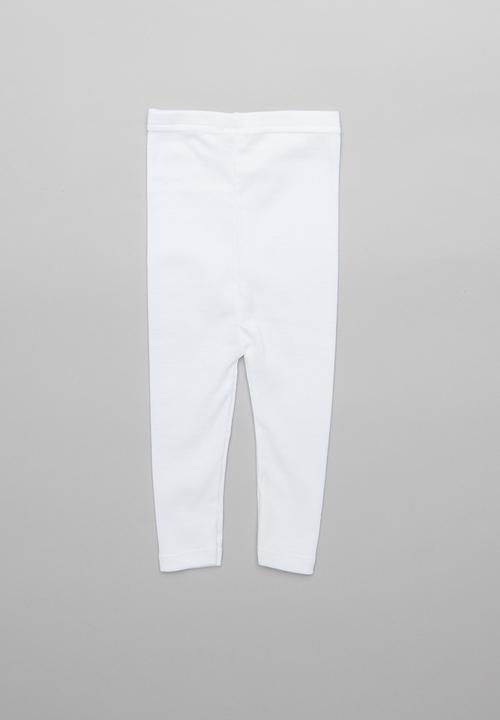 Pop Candy - Girls 2 pack leggings - white & grey 