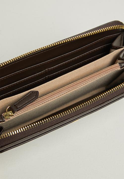 POLO - Zip around purse - brown