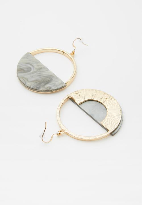 Superbalist - Marbled hoops - grey & gold
