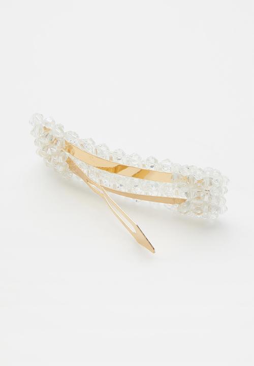 Superbalist - Rectangle hair clip - white