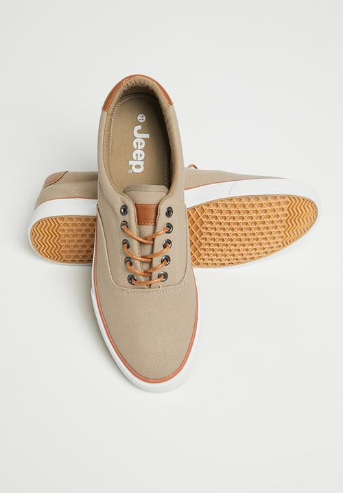 JEEP - Casual canvas sneaker - camel