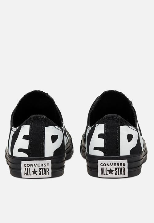 Converse - Chuck Taylor All Star Low - Empowered Peace Powered - black & white