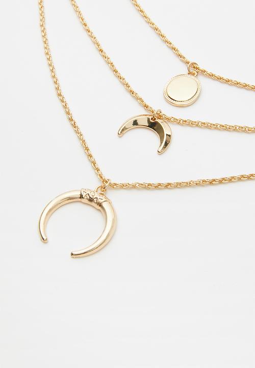 Superbalist - Half moon layered necklace - gold