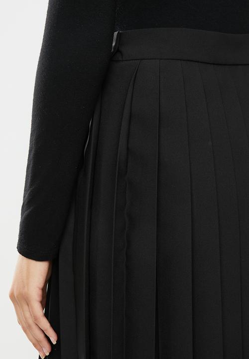Blake - Knife pleat mini skirt - black