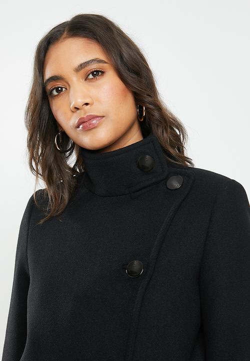 MANGO - Long sleeve coat - black