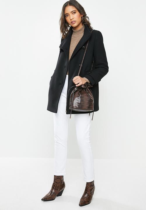 MANGO - Long sleeve coat - black