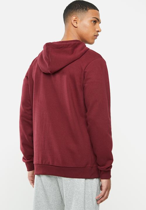 adidas Performance - Graphic hoodie - burgundy