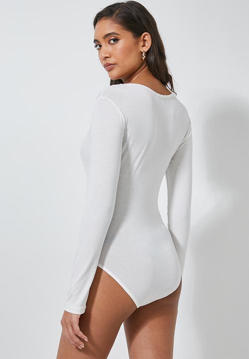 Superbalist - 2 Pack low scoop neck bodysuit - black & milk