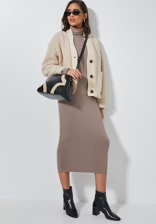 Superbalist - Poloneck dress - mink