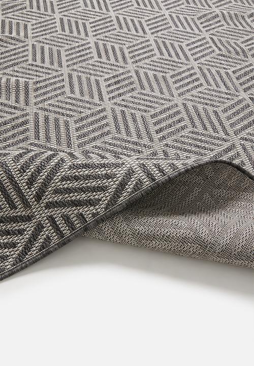 Hertex Haus - Hextic woven outdoor rug - flint