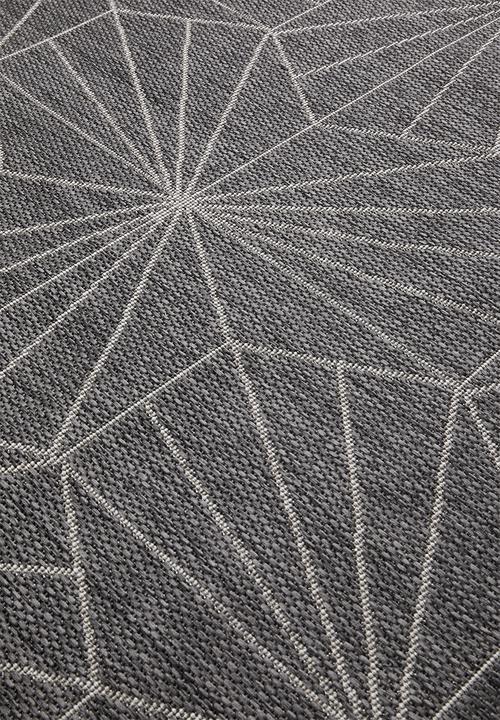 Hertex Haus - Hexter woven outdoor rug - gunmetal
